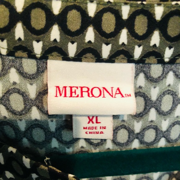 GREAT PRINT SHIFT DRESS HIDDEN POCKETS ON BREAST - Picture 7 of 9